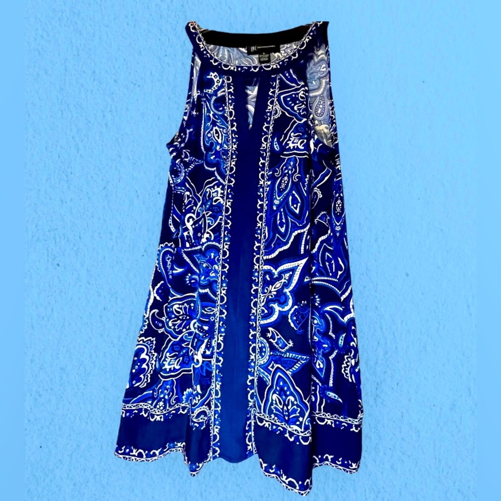 INC blue embellished top (small)
